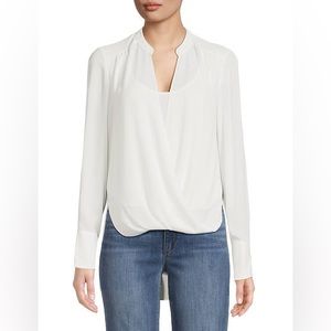 BCBGMAXAZRIA Jaclyn Draped Front Blouse